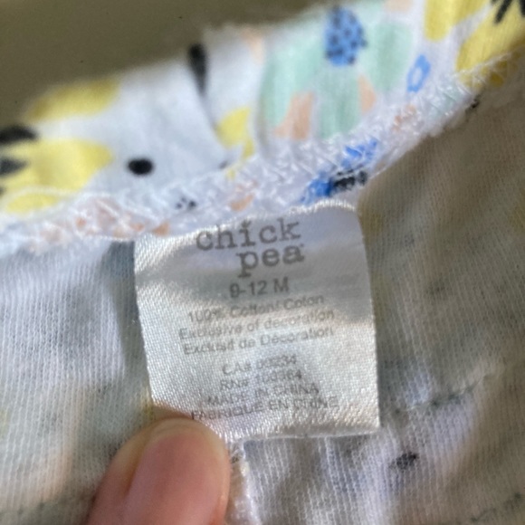 3/20 Chick Pea Floral Baby Pants with Ruffle Bottom 100% Cotton Size 9-12 Months - Picture 5 of 5
